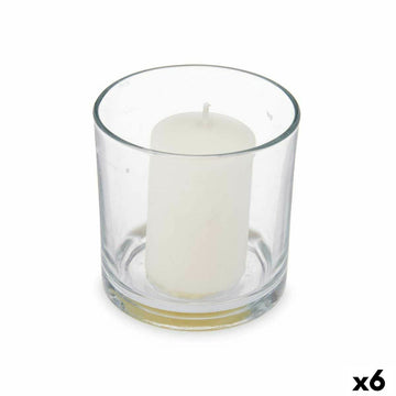 Candela Profumata 10 x 10 x 10 cm (6 Unità) Bicchiere Cotone