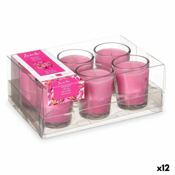 Ensemble de Bougies Parfumées 16 x 6,5 x 11 cm (12 Unités) Verre Orchidée