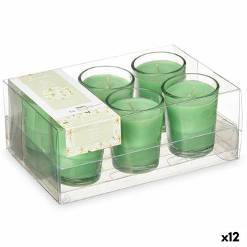 Set di Candele Profumate 16 x 6,5 x 11 cm (12 Unità) Bicchiere Gelsomino