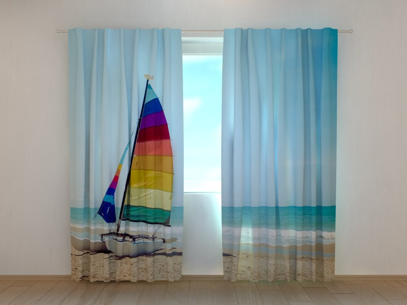 Tende Barca a Vela su Spiaggia Tropicale
