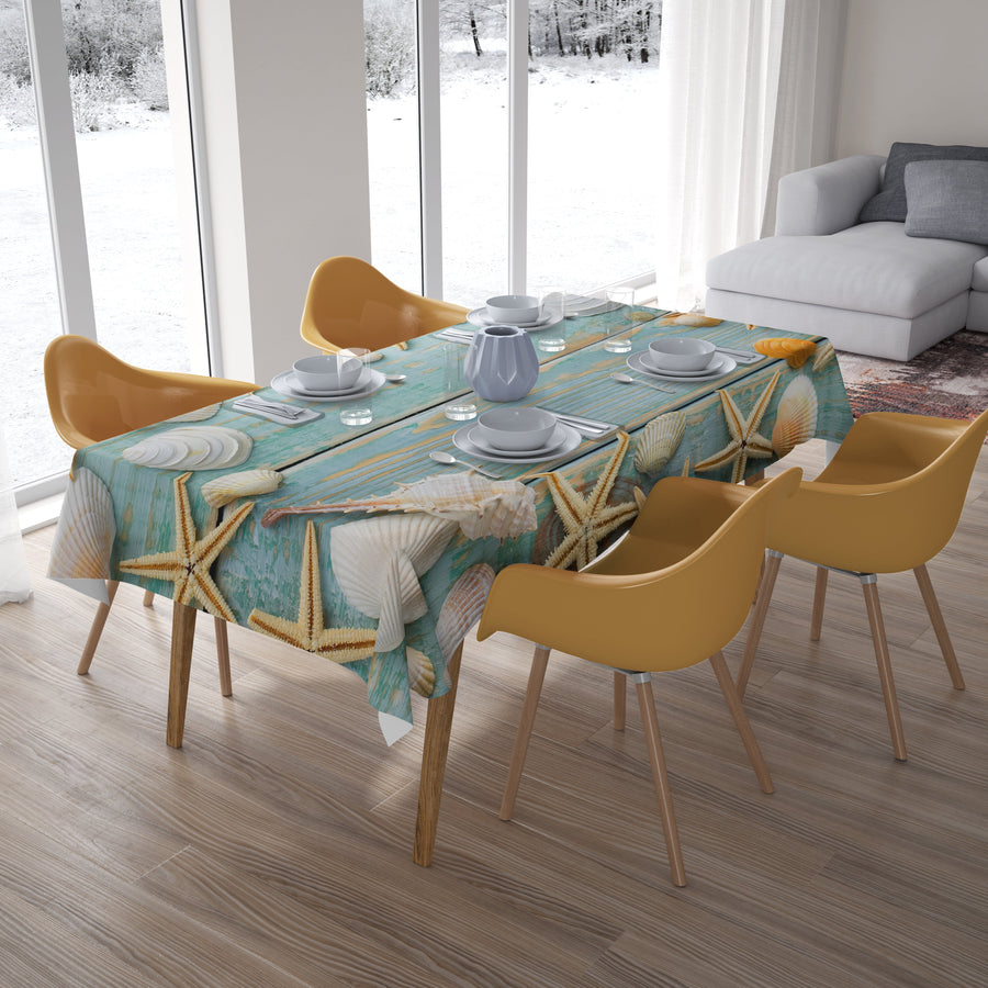 Tovaglia Conchiglie su Legno Vintage