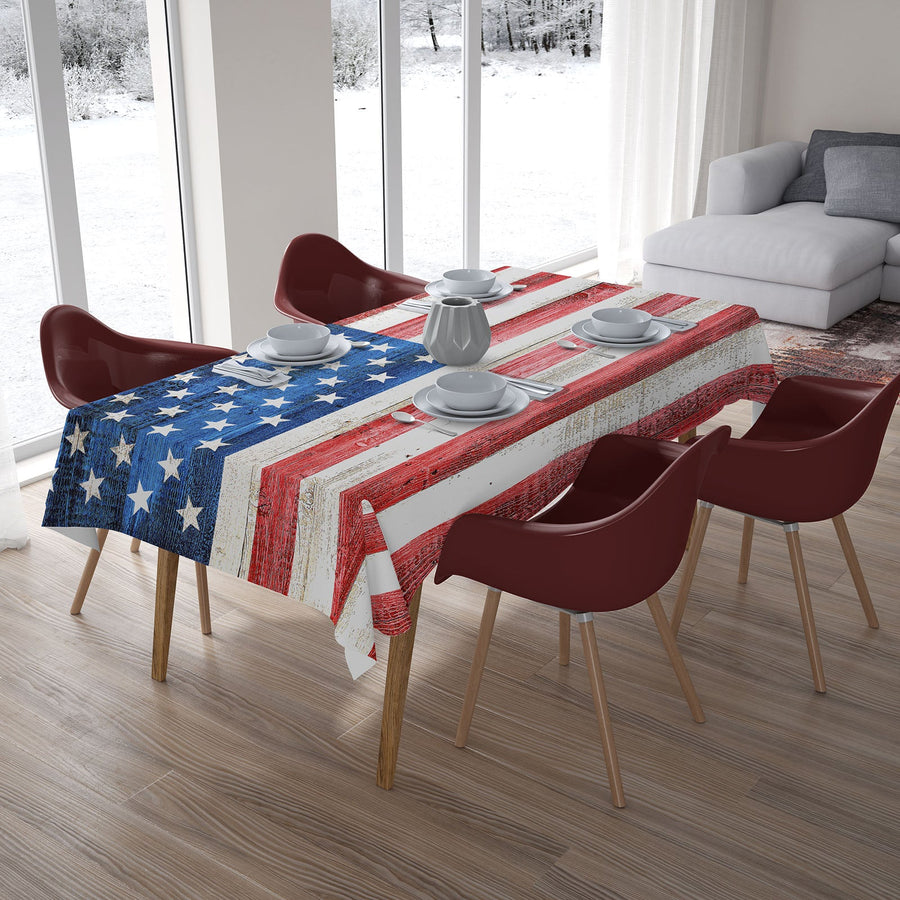 Tovaglia USA Bandiera su Pannelli di Legno