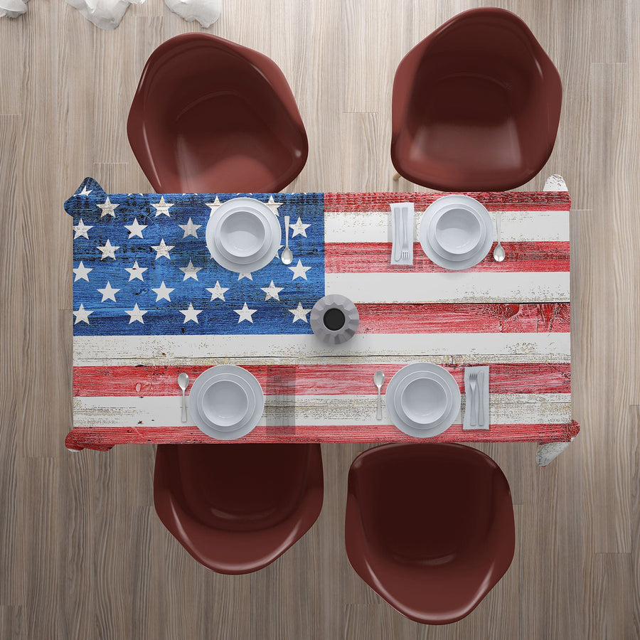 Tovaglia USA Bandiera su Pannelli di Legno