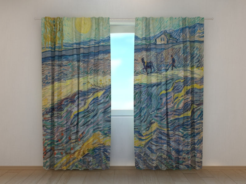 Tende - Campo con Aratore e Mulino Vincent Van Gogh
