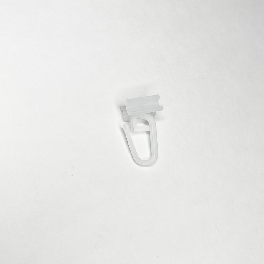 Accessori: Gancetti per tende in plastica bianca, confezione da 10 pezzi
