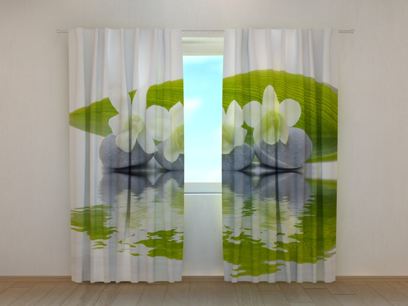 Tende Orchidee Bianche e Pietre