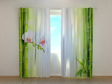 Tende Orchidea Bianca con Bambù Fresco