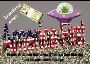 Tovagliette americane in tessuto cm.45x30. Con gli alieni in fuga dagli USA