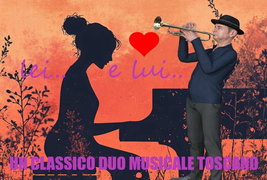 Tovagliette americane in tessuto cm.45x30 con classico duo musicale toscano