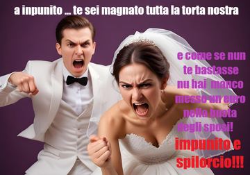 Tovagliette americane in tessuto cm.45x30 con un matrimonio da incubo