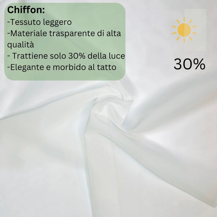 Tenda a Pannello bianca chiffon